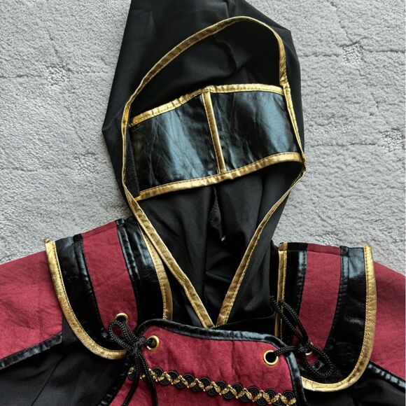 Samurai ninja Halloween costume for kids sz Medium. High quality with face mask - Picture 10 of 12
